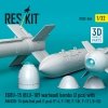 RESKIT RS32-0564 EGBU-15 (BLU-109 warhead) bombs (2 pcs) with AN/AXQ-14 data link pod (1 pcs) (3D Printed) 1/32